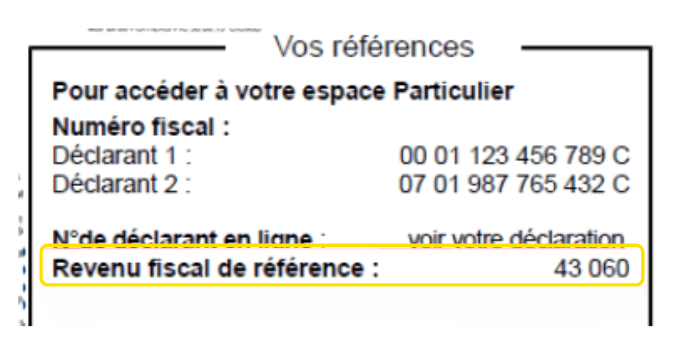 Où trouver le revenu fiscal de référence