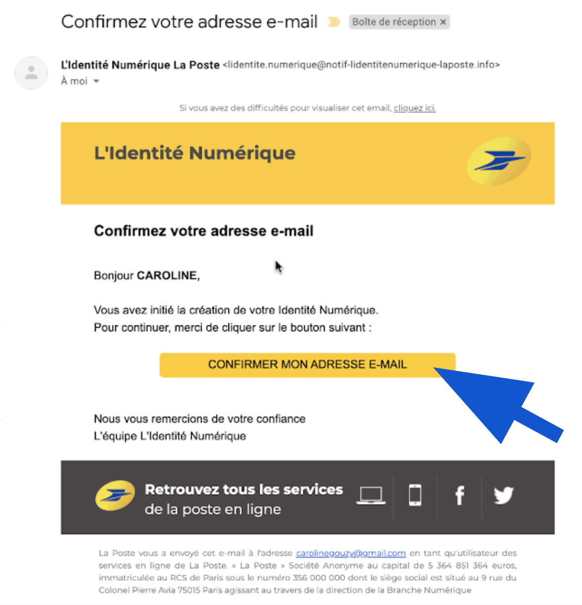 Confirmer son adresse e-mail