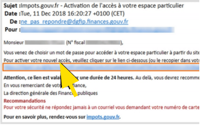 E-mail de confirmation