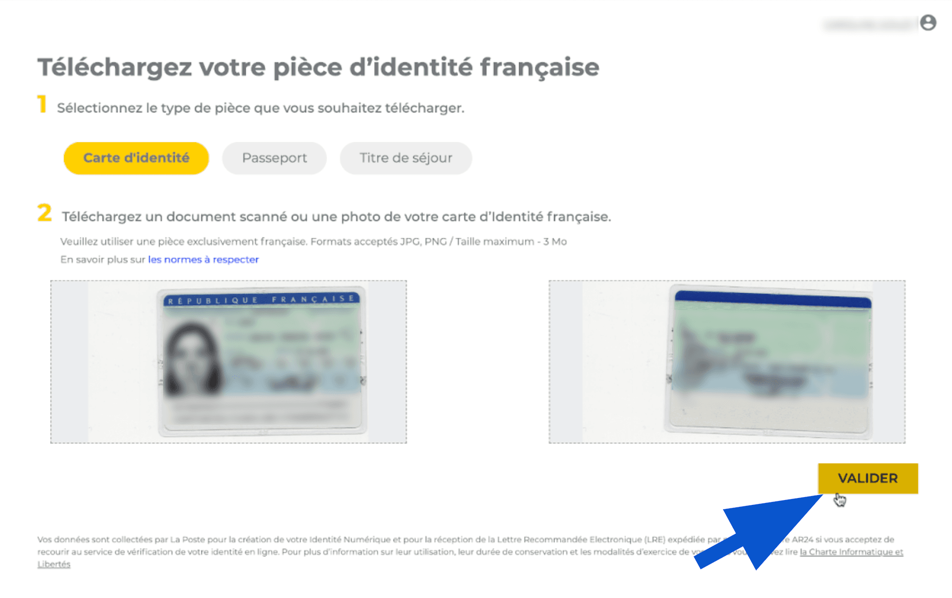 Validation du téléchargement