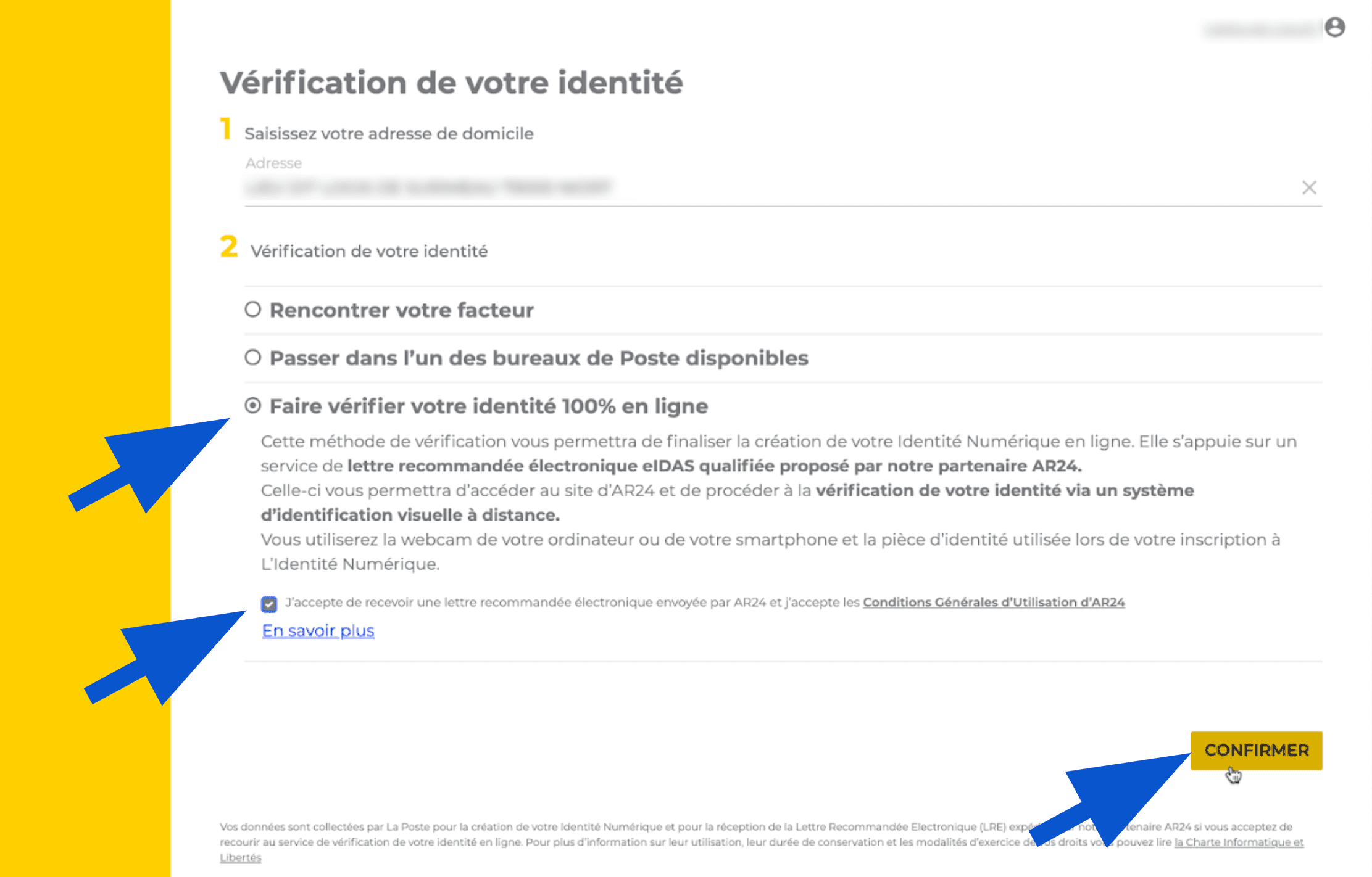 Choix du mode de vérification