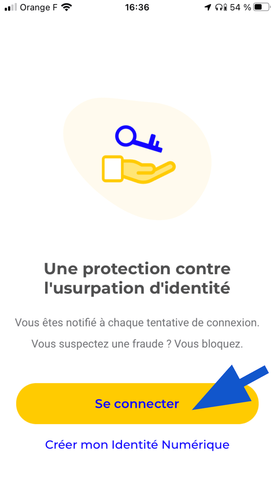 Application — se connecter