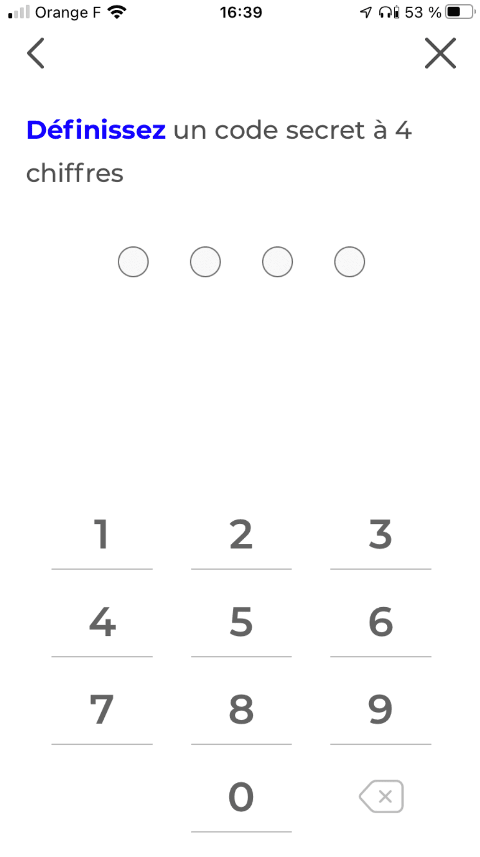 Définition du code secret (2)