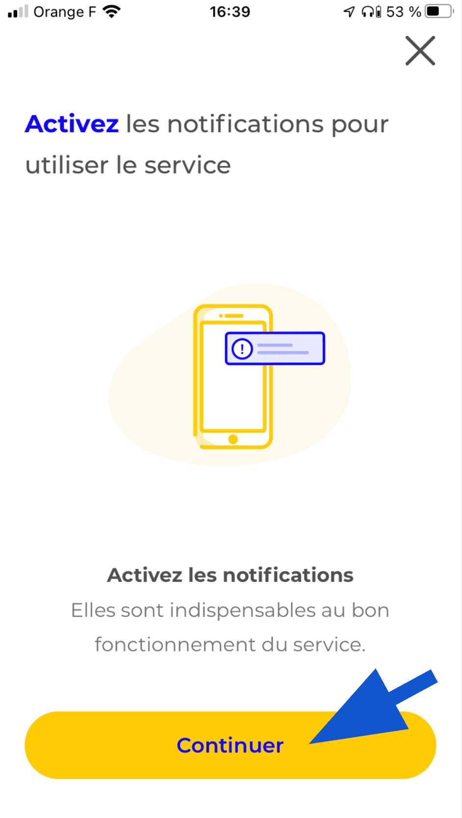 Activation des notifications