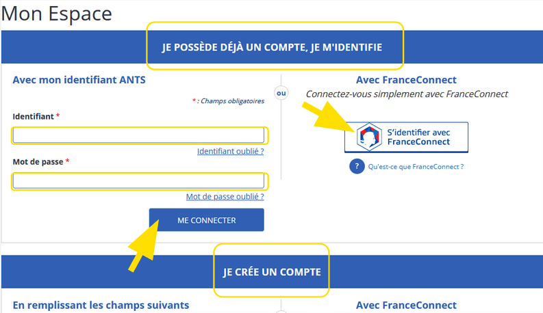 Formulaire de connexion