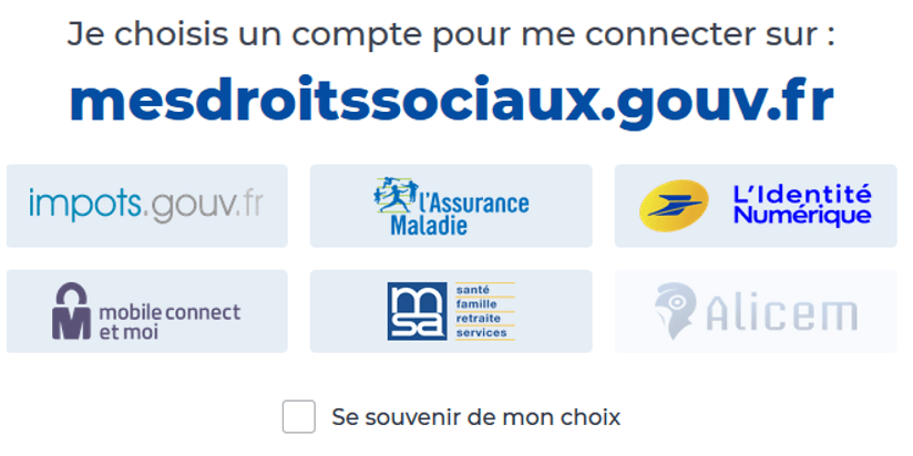 Choix du compte
