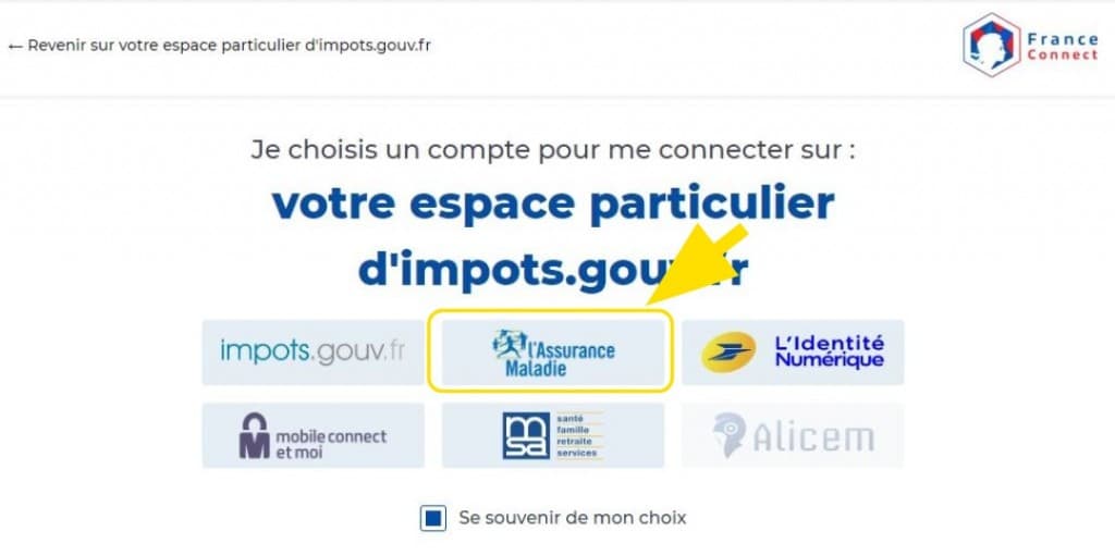 FranceConnect — choix du fournisseur