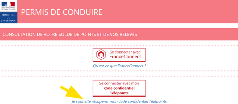 Page d'accueil Télépoints