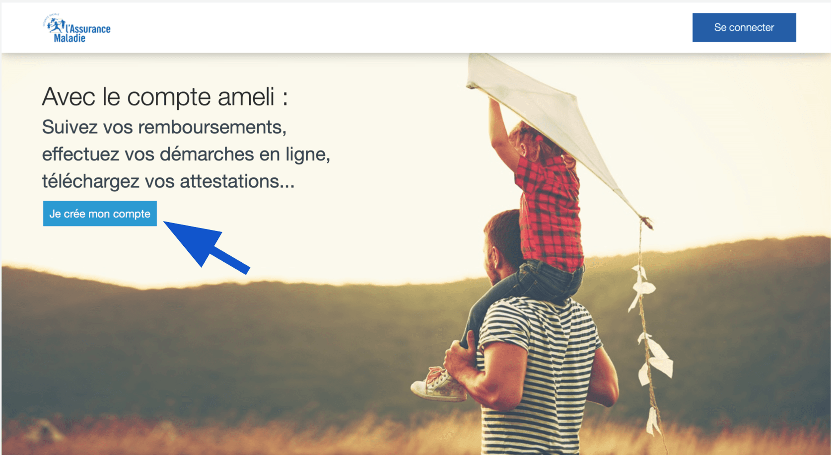 Bouton « Je crée mon compte »
