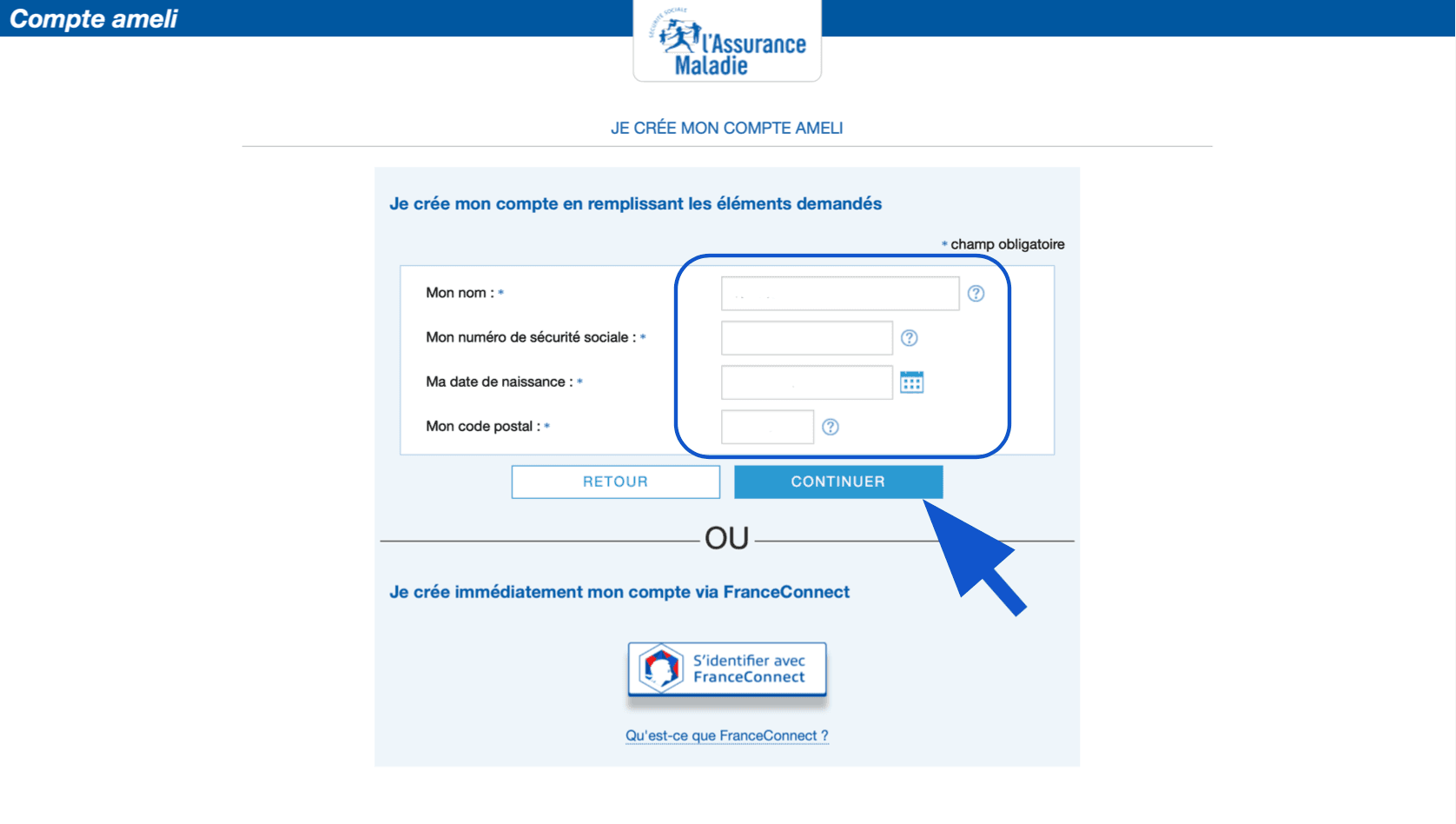 Formulaire d'informations personnelles