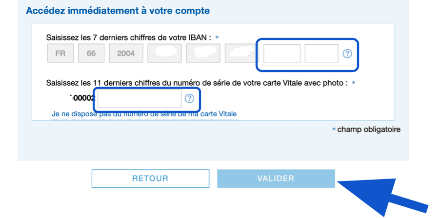 Confirmation d'identité (carte Vitale, IBAN)