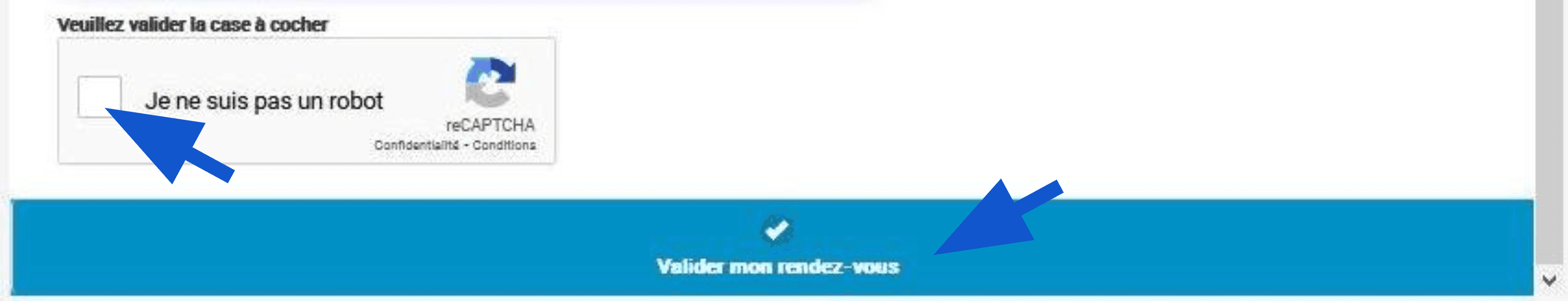 Valider mon rendez-vous